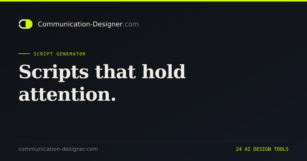 AI Script Generator – Video & Podcast Scripts